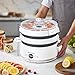 Elite Gourmet EFD329WD Digital Food Dehydrator with 5 BPA Free SlimStore™ Collapsible Trays for Compact Storage, Adjustable Timer and Temperature Controls, Jerky, Herbs, Fruit, Veggies, Snacks, White