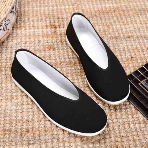 Old Beijing Cloth Shoes Traditional Chinese Martial Arts Shoes Men's and Women's Kung Fu Shoes Wing Chun Tai Chi Shoes Black Cloth Casual Shoes Sports Shoes2