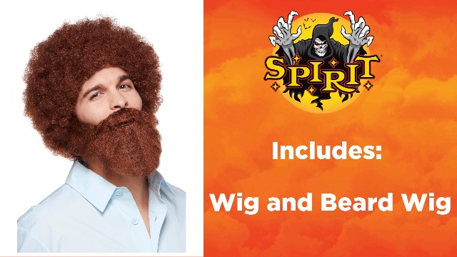 Amazon.com: Spirit Halloween Bob Ross Wig and Beard