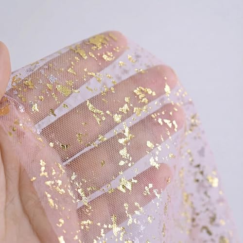 Artoid Mode 3PC Gold Gauze Pink Table Runner 120 Inch 10FT, Glitter Metallic Foil Sheer Dining Wedding Anniversary Holiday Birthday Table Decor for Home Party by Artoid Mode - Image 6