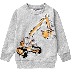 Boys Sweatshirts Cotton Long Sleeve Crewneck Pullover Toddler Kids Winter Warm Shirt Sweater Tops 3t-8t