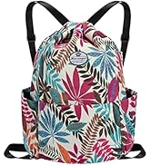 HUA ANGEL Drawstring Backpack Bag, Sport Gym Sackpack Lightweight Small Gym Bag for Men Women Pul...