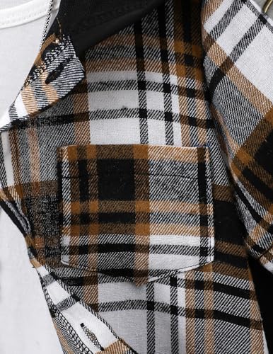 Image of Boys Clothes Shorts Sets Plaid Short Sleeve Hooded Button Shirt and Jogger Shorts for Kids Summer Outfits