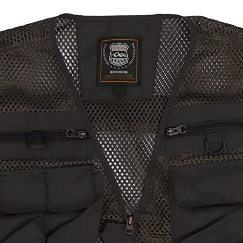 Colete de Fotografia Colete de Pesca Multibolsos Leve de Secagem Rápida Fechamento Com Zíper Respirá