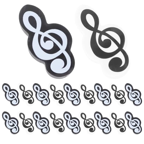 poraceous 20 Pièces Gommes À Effacer, Musique Gomme, Forme de Note Gomme, Mini-gomme, Scolaires Gommes, Compactes, pour Enfants Fournitures Scolaires de Musique Forme