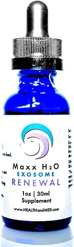 HealthAndMed Maxx H2O Renovación de exosomas de suplementos de células madre mesenquimales (MSC) de Wharton Jelly con agua estructurada