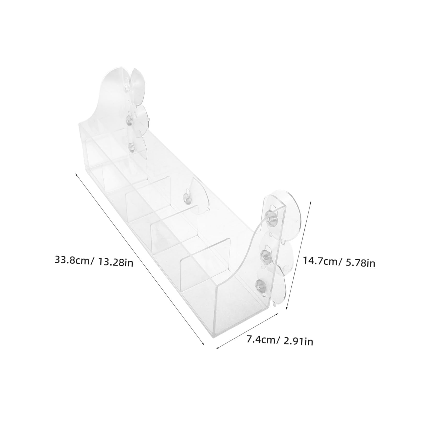 OSALADI Estante De Refrigerador Ventosa Organizador De Estantes Para Refrigerador Transparente