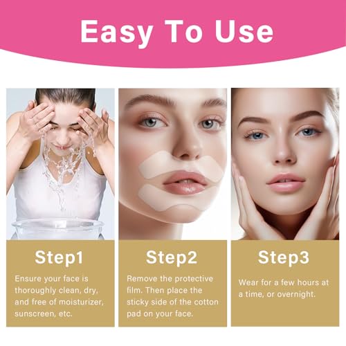 VERDORIA Anti Wrinkle Patches for Lip, Overnight Smoothing Wrinkles - Anti Wrinkle Silicone Facial Patches for Lip, Smile Line Patches for Fine Lines Around Mouth, Perfect for Youthful Looking Lips, 6PCS