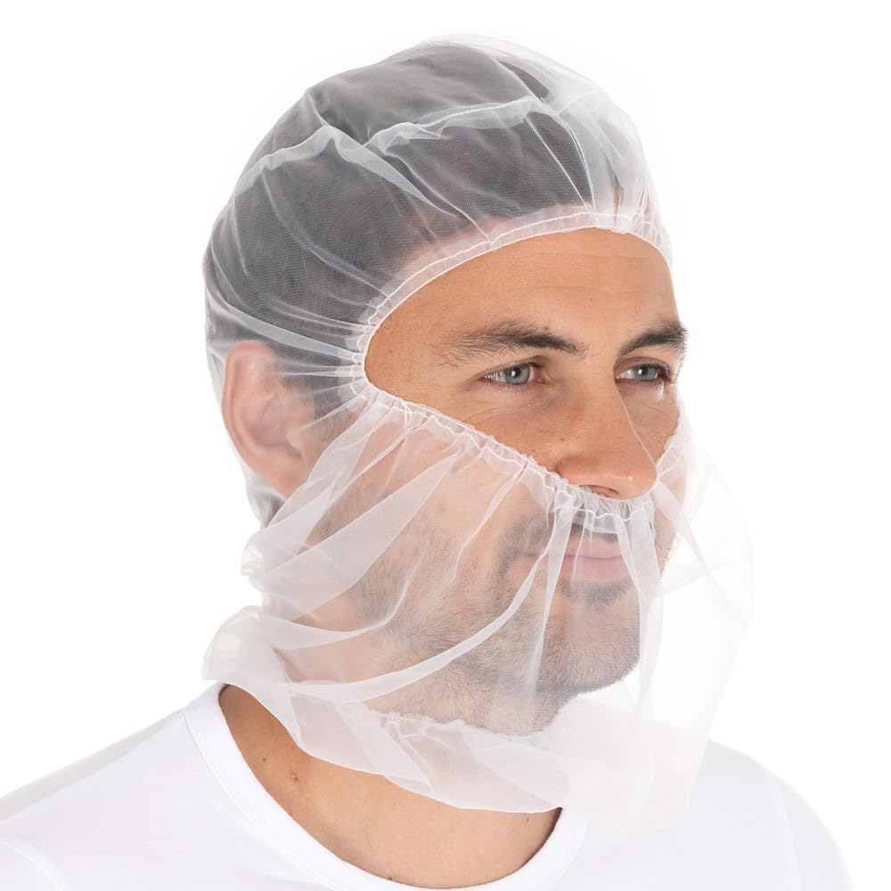 FRANZ MENSCH 1250 Stück Hygostar Astrohauben Micromesh | Nylon, weiß, Einheitsgröße, Karton, Astrohaube, Kopfhaube, Haarnetz