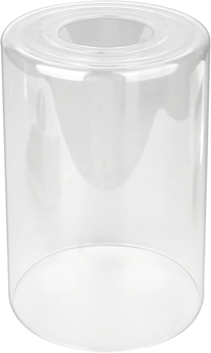 Clear Glass Lamp Shade Replacement,5.51"Height,3.83" Diameter,1.75",High-Transmittance Cylinder Glass Cover Compatible with Pendant Lights,Wall Sconces,Chandeliers,Vanity Fixtures (1 Pack)