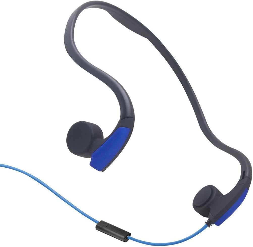 GZLMMY Bone Conduction Headphones with Microphone Stereo Open-Ear Sport Headphone with Noise Reduction Microphone (Blue)