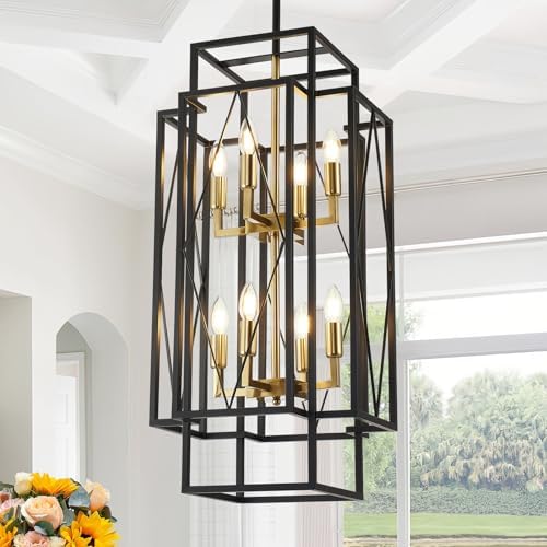 Picture of 8-Light Lantern Tiered Pendant Light Fixtures, No Assembly Required ...