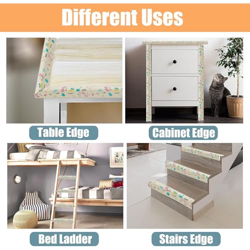 Image of Edge Protector for Baby, Soft Foam Furniture Edge Bumper Guards, Desk Edge Cushion, Bunk Bed Ladder Pads, Baby Proofing Edge Corner Protector for Table, Fireplace, 6.6 Ft Gray