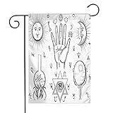 Drapeaux De Jardin Magical Esoteric Spirituality Occultism Chemistry Magic Symbol Tattoo Signs Creative Style Symbols Bannière Jardin Drapeau De La Fierté Pour 30x45cm
