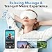 Eye Massager with Heat and Cooling for Migraines – 14 Massage Nodes for Eye Strain Relief, Rechargeable Bluetooth Music, Improve Sleep,Eye Strain Relief, Birthday Gifts for Women and Men(White)