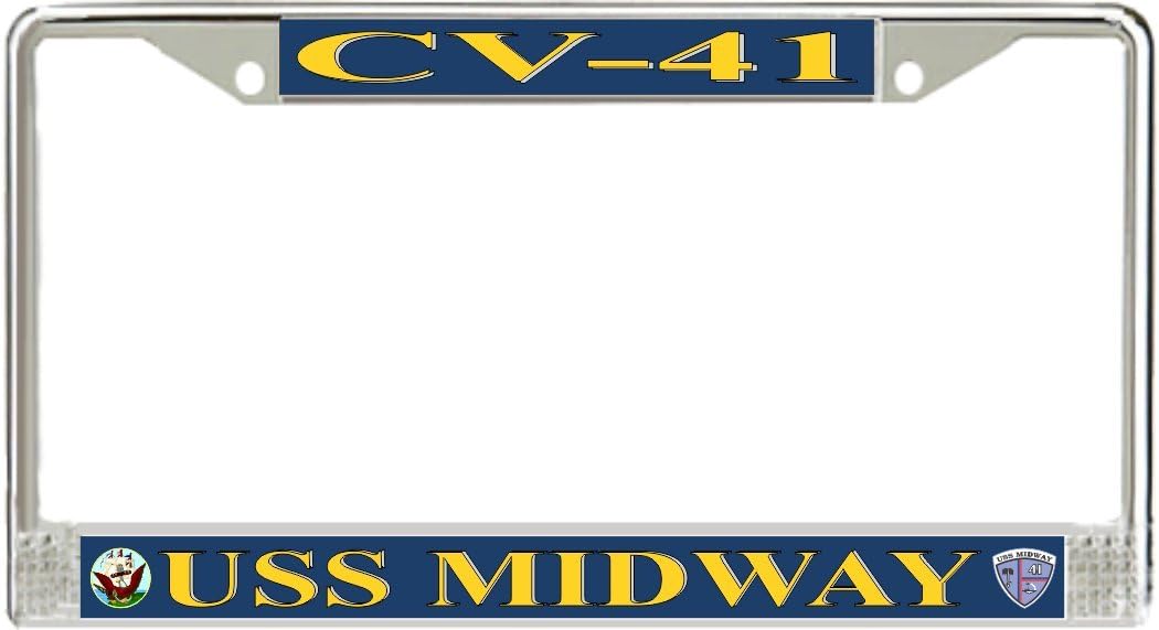 MilitaryBest USS Midway CV-41 License Plate Frame
