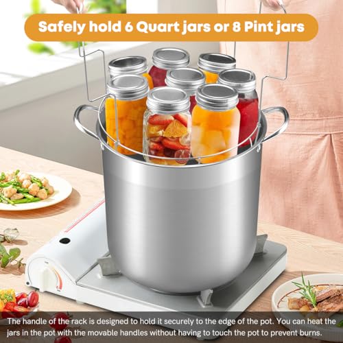 21.5QT Stainless Steel Canning Pot with Rack and Lid - Image 2