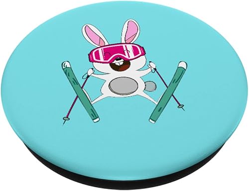 Miniatura 2 de Happy Ski Haserl - Skier or Piste Bunny PopSockets intercambiable PopGrip