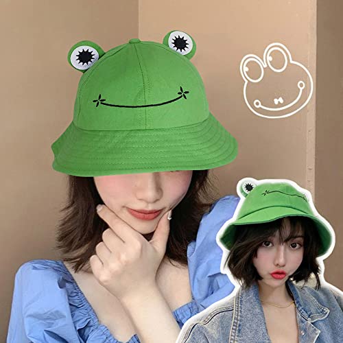 2 Pezzi Cappello da Pescatore Rana per Donna e