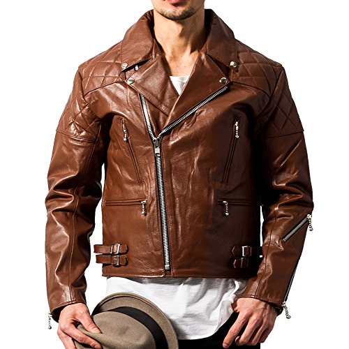 [Liugoo Leathers] (�z�[�����[�N�X) Horn Works �_�u�����C�_�[�X UK�p�b�h�_�u�����C�_�[�X�W���P�b�g S�T�C�Y ���C�g�u���E�� 3548