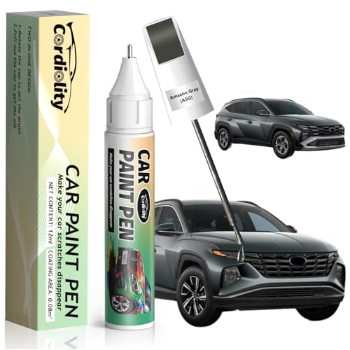 Image of A5G Amazon Gray Touch Up Paint for Hyundai, Color Accurate Car Paint Scratch Repair Pen, Quick & Easy Fix Automotive Chips and Nicks