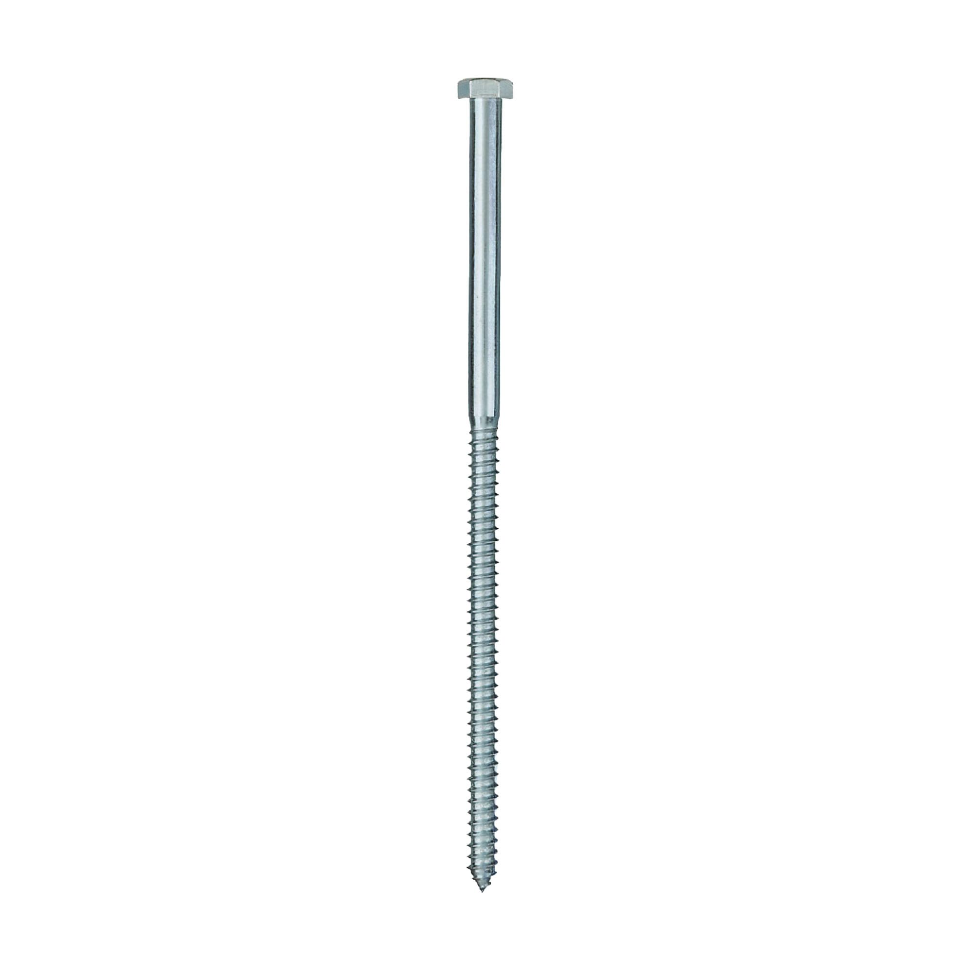 Perno de cabeza hexagonal Nuvo Iron de 5/8 x 12 pulgadas galvanizado, pack de 48 unidades