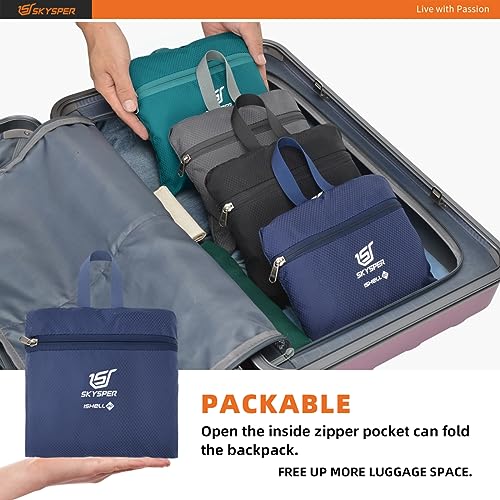 Miniatura 6 de Skysper 20l Mochila Plegable Ultraligera, Mochila De Senderismo Impermeable Mochila De Viaje Mujer Hombre Para Deportes Al Aire Libre Trekking Excursiones