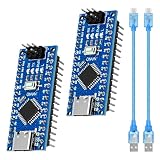 Lot de 2 cartes de développement Nano V3 avec Type C, module nano 328P, puce CH340 5 V, 16 m, avec câble USB, Nano Baord USB compatible avec Arduino IDE