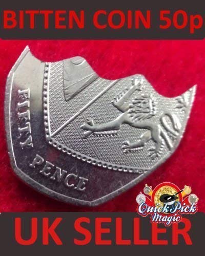 Monnaie David Blaine Magic 50 Pence argent mordu et restauré pour tour de magie