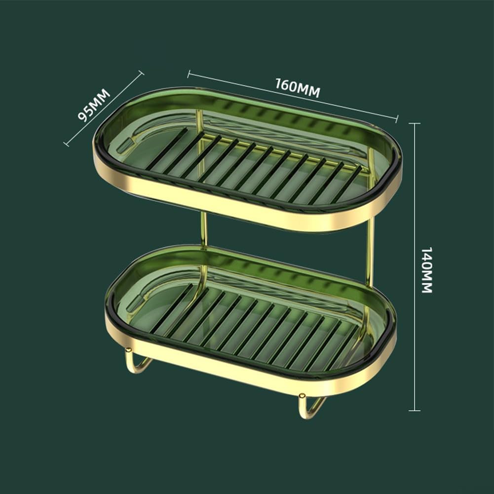 Sotfamily 2-Pack Hoekdouchehouder, Heen Boorgaten Voor de Douche-Organizer Met Kleefpad, Roestvrije Kunststof Douche-Opbergruimte Voor Badkamer, Keuken, Toilet (Wit