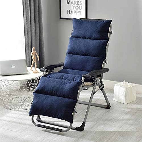 mychoose Chamois Sun Lounger Cushion Detachable and Washable High Back Chaise Lounge Cushion or Garden Sun Lounger Recliner for Deckchair Sunbed DeckchairBlue(no chairs)