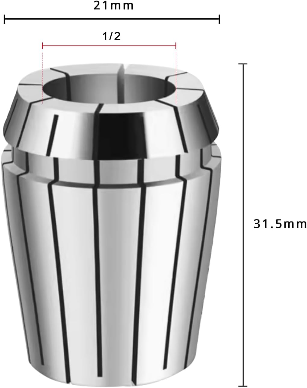 Tools ER20 1/8,1/4,5/16,3/8,1/2 Inch Size High Precision Spring Collets Set, Accuracy Within 0.008 mm, router collets Tool Holder For CNC Milling Engraving Chuck Lathe Workholding,5pcs