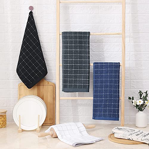 Image of Homaxy 100% Cotton Terry Kitchen Towels, 8 Pack, Multiple Color
