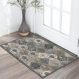 Lahome Moroccan Trellis Area Rug, 2x3 Entry Rug Non-Slip Washable Indoor Door Mat, Small Persian Ori