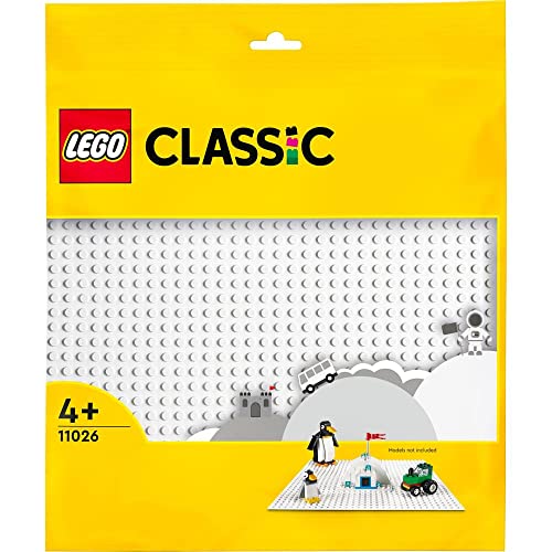 11023 Classic Base Verde, Tavola per Costruzioni Quadrata con 32x32 Bottoncini, Piattaforma Classica per Mattoncini per Costruire ed Esporre & 11026 Classic Base Bianca - Lego - Immagine 5