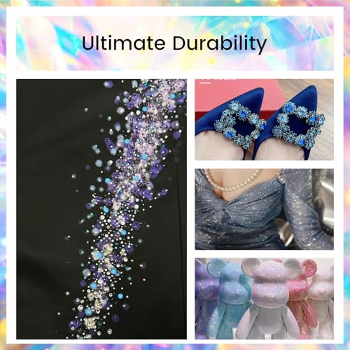 Image of Rhinestones Novani Rhinestones for Crafts Glass Crystals Nail rhinestones Flatback Nail Gems and Rhinestones for Nails Art Makeup Face Clothes Shoes Decoration DIY(SS12,1440pcs,Aquamarine AB)