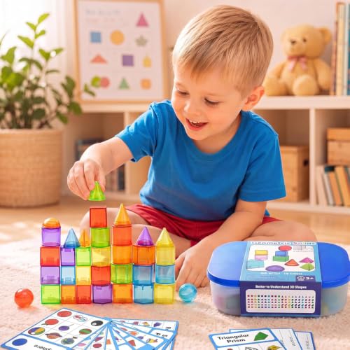 Image of 100 Pcs 3D Shapes for Teaching - Light Table Toys