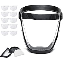 Clear Plastic Full Face Shield for Adults Women Men, Adjustable Reusable Super Face Protect shield, Lightweight andHigh-Definition Safety Face Shield Anti Fog