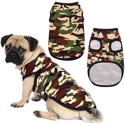 Paiaite: Stylish Sleeveless Camouflage Dog Vest for Small, Medium, and Large Breeds, Made of Polyester for Comfort, Breathability, Wrinkle Resistance, Moisture Wicking, and Elasticity Green M Cover