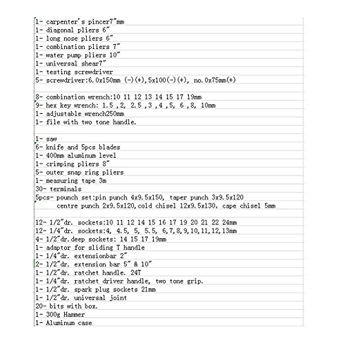 Haushaltsreparaturwerkzeugsatz, 139-teiliges Handwerkzeug-Set für den allgemeinen Haushalt mit solider Tragewerkzeugbox Home Repair Basic Tool Kit Set für Zuhause, Wohnung, Garage Instandhaltung – Bild 6