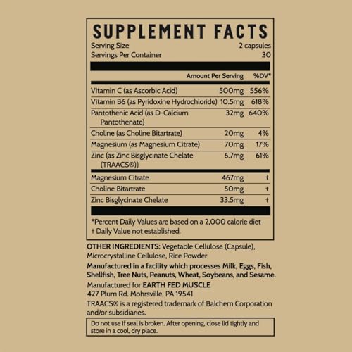 Earth Fed Muscle Forty Winkz ZMA Sleep Support