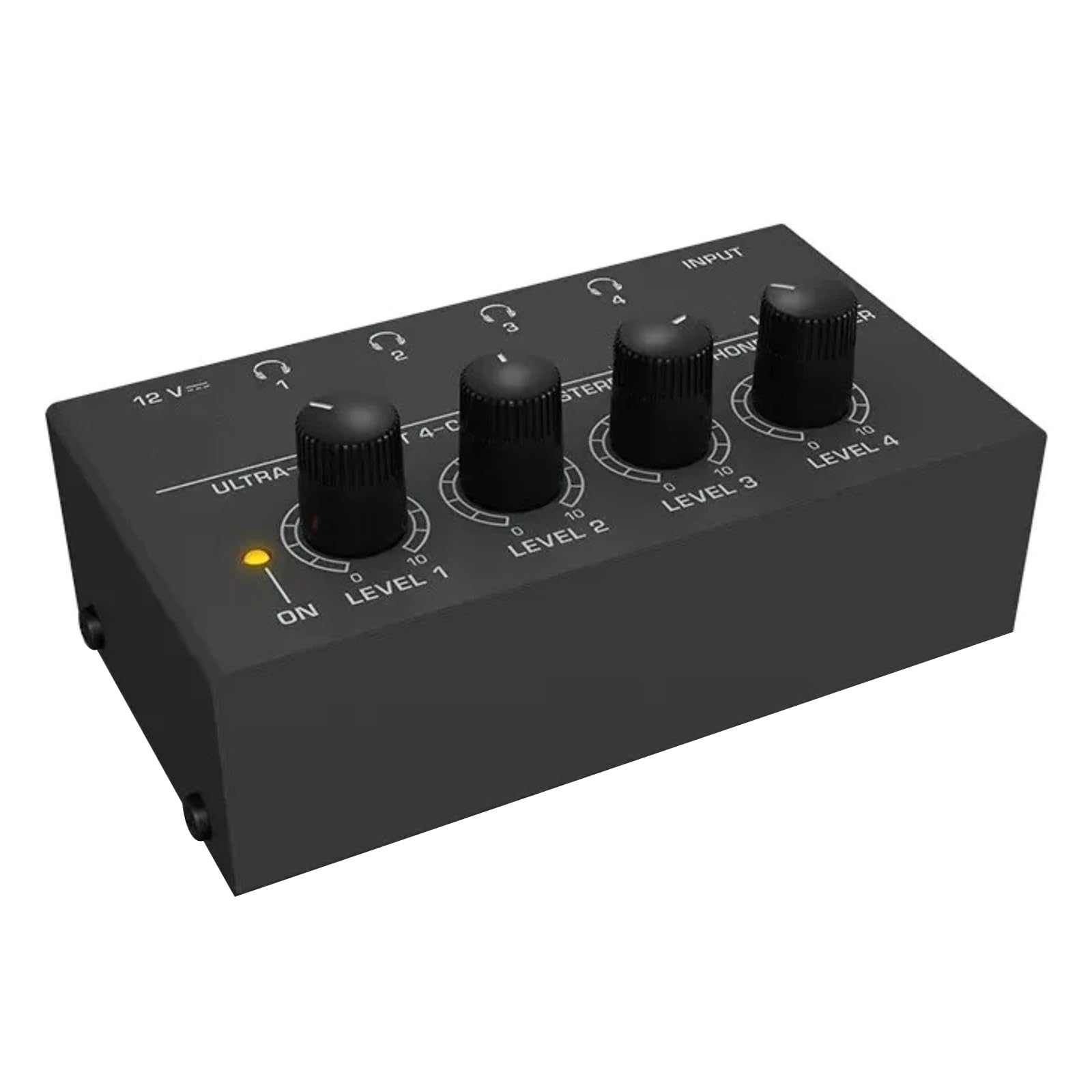 4 Channel Ultra-Compact Headphone Audio Amplifier, 6.35mm Jacks