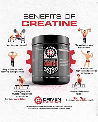 Driven Nutrition-Micronized Creatine (500gm), Unflavored, Gluten Free, Soy Free, Keto Friendly - Image 6