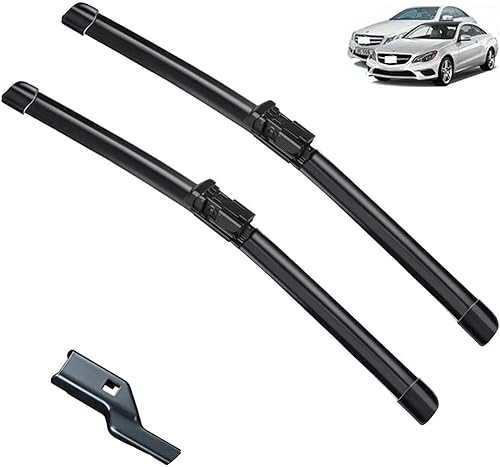 Escobillas de limpiaparabrisas de automóvil compatibles con Mercedes Benz Clase E C207 W207 2010-2017 Coupé - Escobillas para parabrisas delantero,