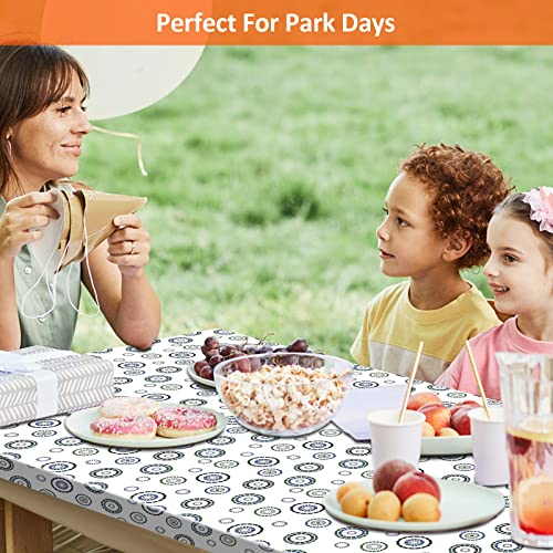 Kenobe 6Ft Picnic Table And Bench Fitted Cover, 3-Piece Set, Flannel Backing Elastic Edge Waterproof Wipeable Plastic Cover Fitted Vinyl Tablecloth For Home Goods Indoor Outdoor Patio,Flywheel #TOP5