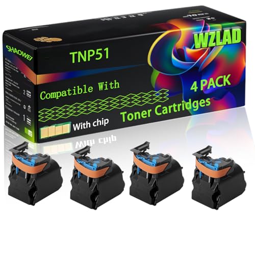 Image of WZLAD TNP51 Compatible for Konica Minolta Toner Cartridges with Chip Bizhub C 3110 Printers, High Yield Value Pack Black Consumables Multi-Pack Remanufactured Compatible (4 Pack Black)