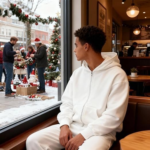 Balaclava Hoodie with Built-In Face Mask, Double-Hood Zip Jacket, Wind-Resistant Winter Hoodie for Men - Image 3