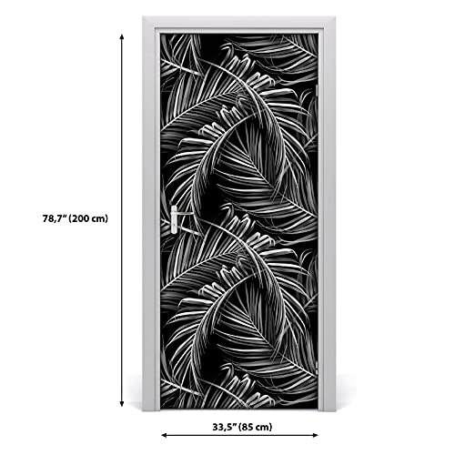 Fotomural de puerta autoadhesivo impermeable extraíble 77x200 diseño selva 4