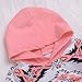 Kashoer 2Pcs Baby Girls Fall Winter Long Sleeve Floral Geometric Print Hoodie + Pants Outfit Set (6-12M, Pink) 2
