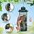 Gbekery Squirrel Proof Bird Feeder for Outdoors Hanging, Metal Mesh Bird Feeder for Outsides with Gravity Protection for Small Birds, Weatherproof and Durable, Green